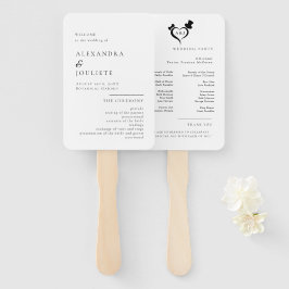 写真モダン付き結婚式 プログラムファン ハンドファン