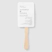 写真モダン付き結婚式 プログラムファン ハンドファン (正面)