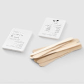 写真モダン付き結婚式 プログラムファン ハンドファン (組立なし)