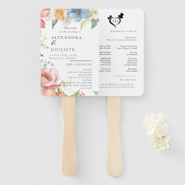 写真モダン付き結婚式 プログラムファン ハンドファン