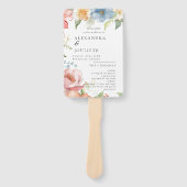 写真モダン付き結婚式 プログラムファン ハンドファン (正面)