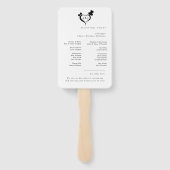 写真モダン付き結婚式 プログラムファン ハンドファン (裏面)