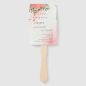 写真モダン付き結婚式 プログラムファン ハンドファン (正面)