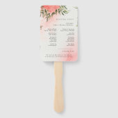 写真モダン付き結婚式 プログラムファン ハンドファン (裏面)