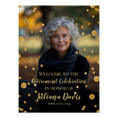 写真モダン付き退職ウェルカムサイン ポスター (正面)