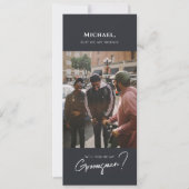 写真モダン付きGroomsmanカード 招待状 (正面)