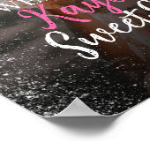 写真モダン付きsweet sixteen歓迎サイン ポスター (角)