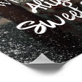 写真モダン付きsweet sixteen歓迎サイン ポスター (角)