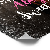 写真モダン付きsweet sixteen歓迎サイン ポスター (角)