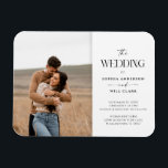 写真モダン付きWhimsy結婚式招待状 マグネット<br><div class="desc">招待状この白黒のウィムシー結婚結婚式招待状マグネットで友達や家族をモダンあなたの家に。婚約写真やお気に入りのイベント詳細で簡単に編集。</div>