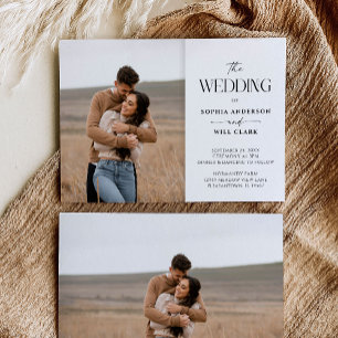 写真モダン付きWhimsy結婚式招待状 招待状