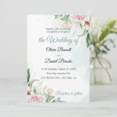 写真モダン付結婚式招待状カード 招待状 (スタンド正面)