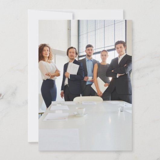 写真モダン会社クリスマスパーティー 招待状 (裏面)