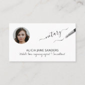 写真モダン公証人モバイル署名エージェント 名刺 (正面)