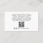 写真モダン公証人署名エージェント名刺 名刺 (裏面)