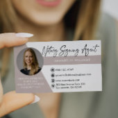 写真モダン公証人署名エージェント名刺 名刺