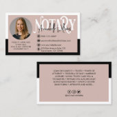 写真モダン公証人署名エージェント名刺 名刺 (正面/裏面)