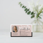 写真モダン公証人署名エージェント名刺 名刺 (スタンド正面)