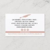 写真モダン公証人署名代理人ローンの挿入 名刺 (裏面)