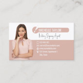 写真モダン公証人署名代理人ローンの挿入 名刺 (正面)