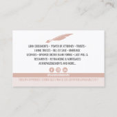 写真モダン公証人署名代理人ローンの挿入 名刺 (裏面)