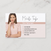 写真モダン公証人署名代理人ローンの挿入 名刺 (正面)