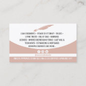 写真モダン公証人署名代理人ローンの挿入 名刺 (裏面)