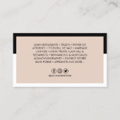 写真モダン公証人署名代理人 名刺 (裏面)