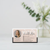 写真モダン公証人署名代理人 名刺 (スタンド正面)