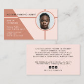 写真モダン公証人署名代理人 名刺 (正面/裏面)