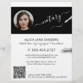 写真モダン公証人署名業者QR チラシ (正面)