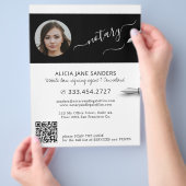 写真モダン公証人署名業者QR チラシ (手)