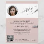 写真モダン公証人署名業者QR チラシ (正面)