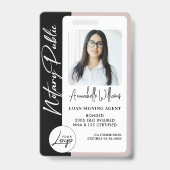 写真モダン公証人 バッジ (表面)