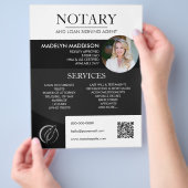 写真モダン公証人・ローン署名業者フライヤー チラシ (手)