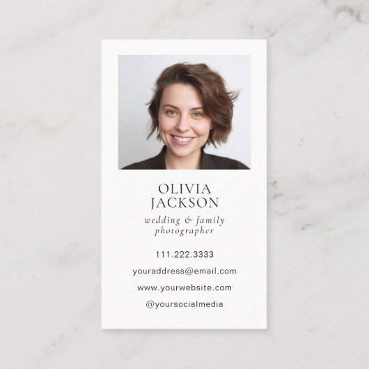 写真モダン写エレガント真名刺 名刺 (裏面)