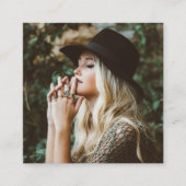 写真モダン写シンプル真の白黒 スクエア名刺 (正面)