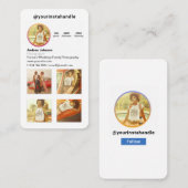 写真モダン写後を追者Instagramプロフィール写真 名刺 (正面/裏面)