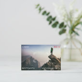 写真モダン写真とQRコード 名刺 (スタンド正面)