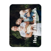 写真モダン写真カスタム文字ハヌカー マグネット (縦)