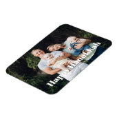 写真モダン写真カスタム文字ハヌカー マグネット (左側)