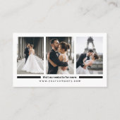 写真モダン写真コラージュ結婚の写真 名刺 (裏面)