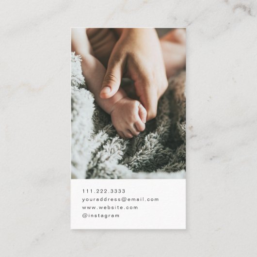 写真モダン写真家 名刺 (裏面)