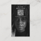 写真モダン写真家QRコードソーシャルメディア 名刺 (正面)