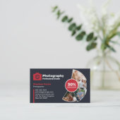 写真モダン写真家QRコード 名刺 (スタンド正面)