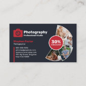 写真モダン写真家QRコード 名刺 (正面)