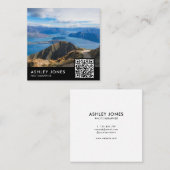 写真モダン写真QRコード撮影 スクエア名刺 (正面/裏面)