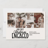 写真モダン初めてのクリスマス婚約した シーズンカード (正面)