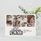 写真モダン初めてのクリスマス婚約した シーズンカード (スタンド正面)