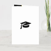 写真モダン卒業ありがとうブラック金ゴールド 箔グリーティングカード (裏面)